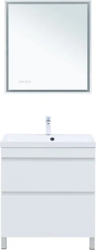 Тумба под раковину Aquanet Нота New 75 белый глянец, 344144 фото 6