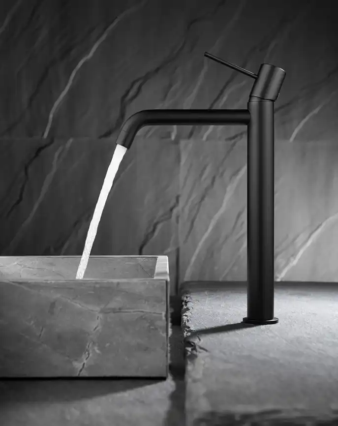Смесители для раковины AVS Slimmer 811-101-MB высокий, черный матовый фото 7