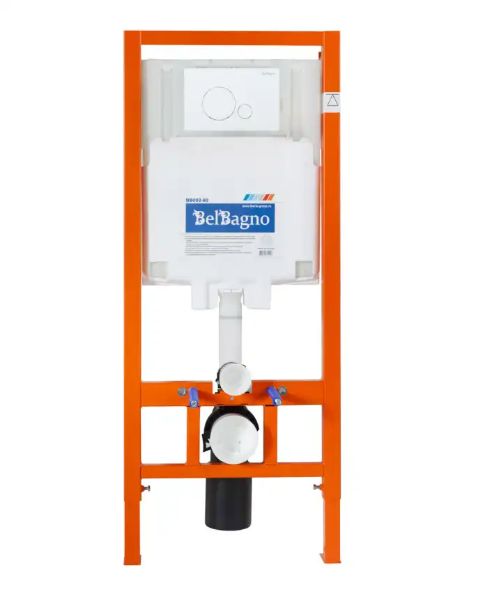 Комплект 3 в 1 Унитаз подвесной с сиденьем BelBagno DUE BB3103CHR/SC + Система инсталляции для унитазов BelBagno BB002-80  с кнопкой смыва BB014-SR-BIANCO фото 2