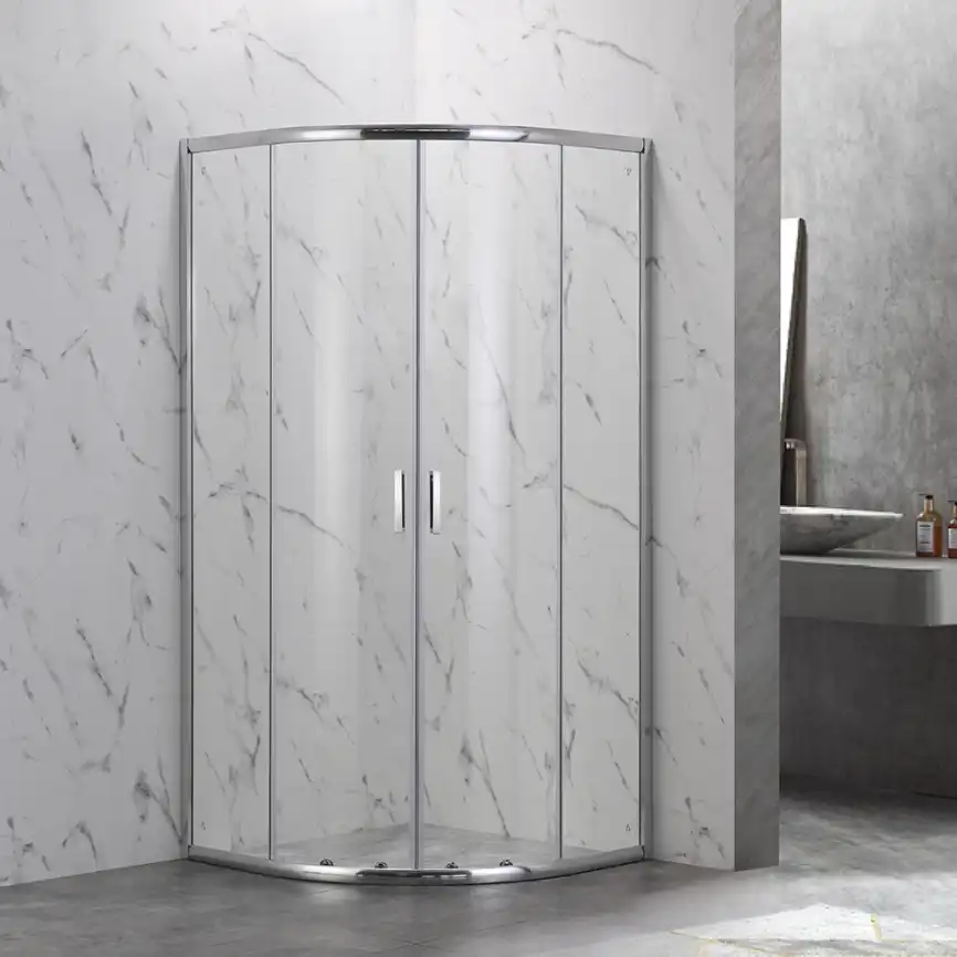 Душевой уголок Veconi Rovigo RV-202 90х90х190, профиль Хром, стекло прозрачное (RV202-90-01-C4) фото 1