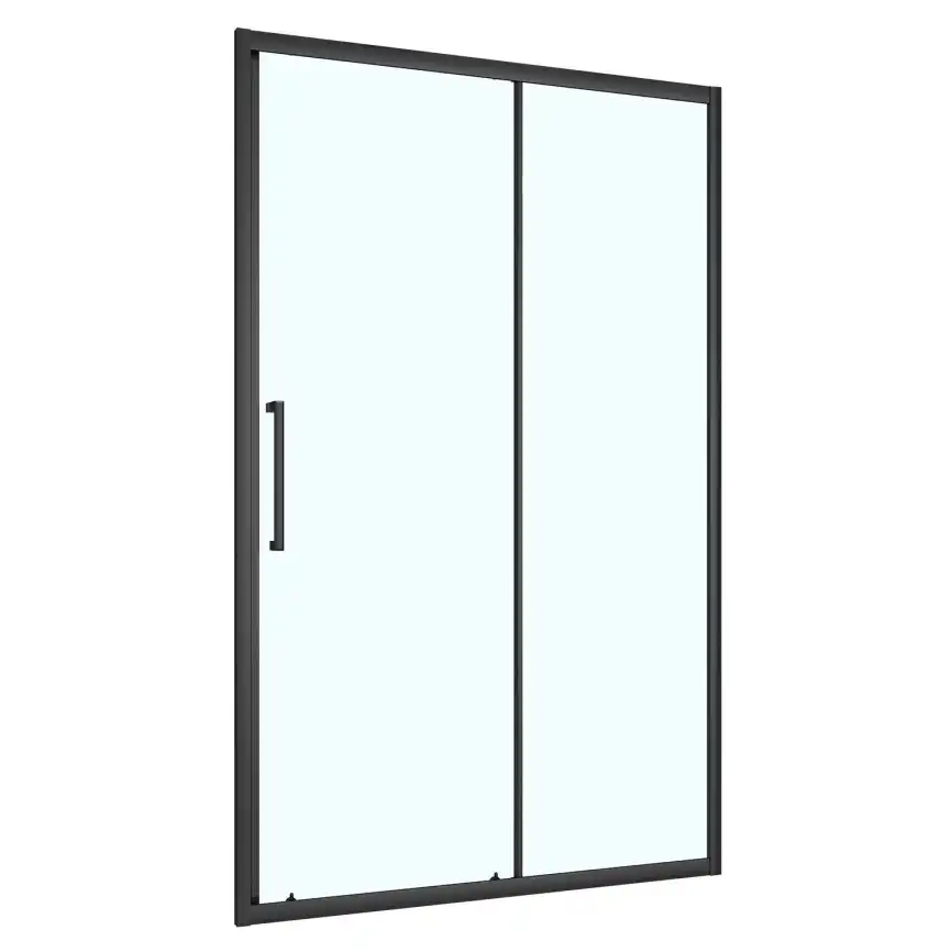 Душевая дверь Loranto 120 CS-AB03B-120, профиль черный матовый, стекло Прозрачное фото 1