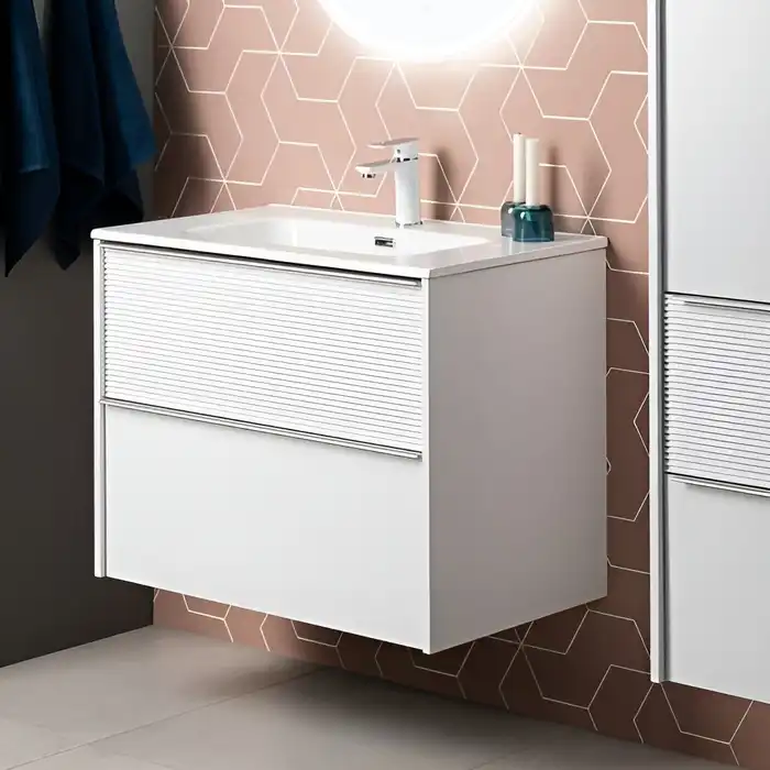 Тумба под раковину Aquanet Вита 100 белый матовый, подвесная, 330474 фото 2