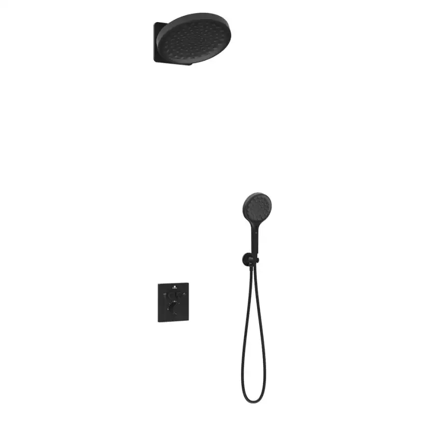 Душевая система  Vincea Inspire VSFW-3I21MT3MB VSFW-3I21MT3MB  с термостатом, встраиваемая, черный матовый фото 3