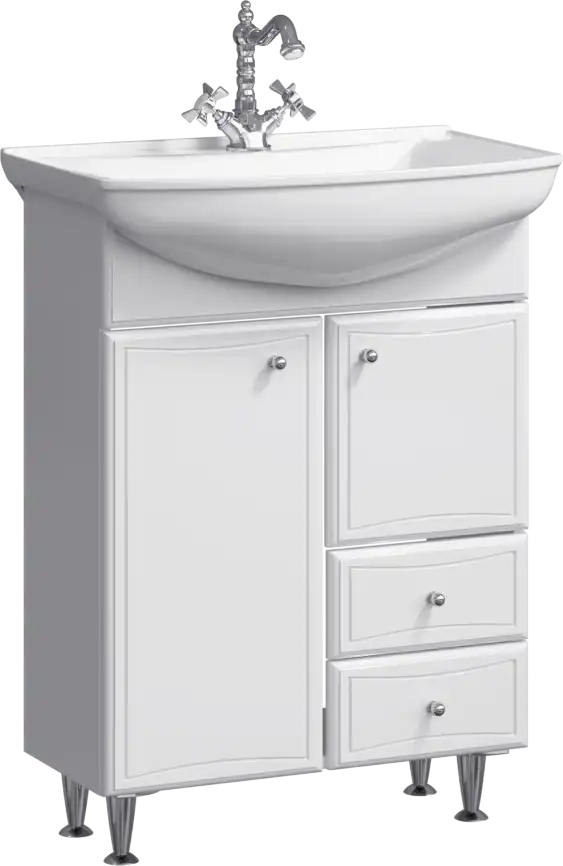 Тумба с раковиной напольная Aqwella Barcelona 65 см, BA0106K, цвет Белый фото 1