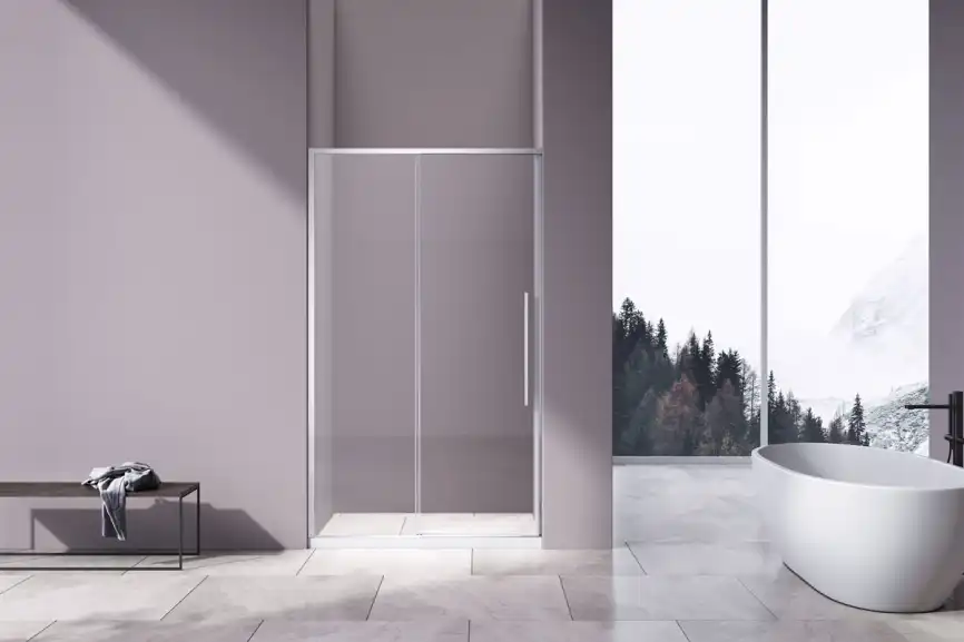 Душевая дверь Vincea Slim-N 140 VDS-4SN140CL, раздвижная, профиль хром, стекло прозрачное фото 2