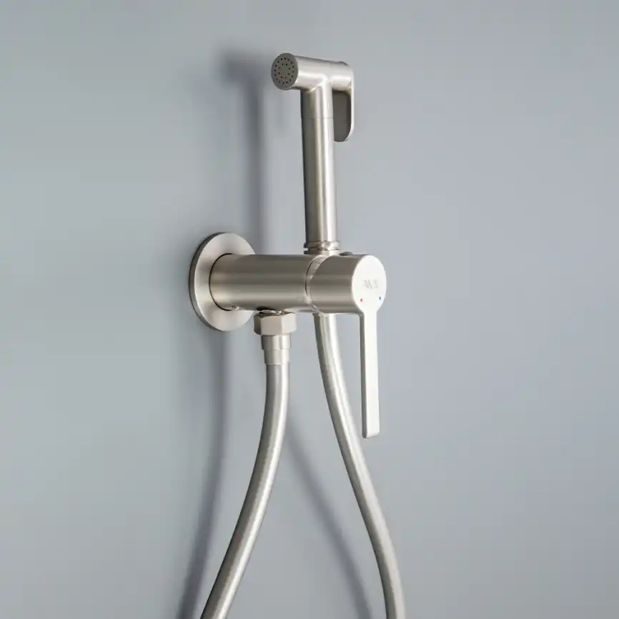 Гигиенический душ со смесителем AVS Elegant 811-431-BN, брашированный никель фото 1