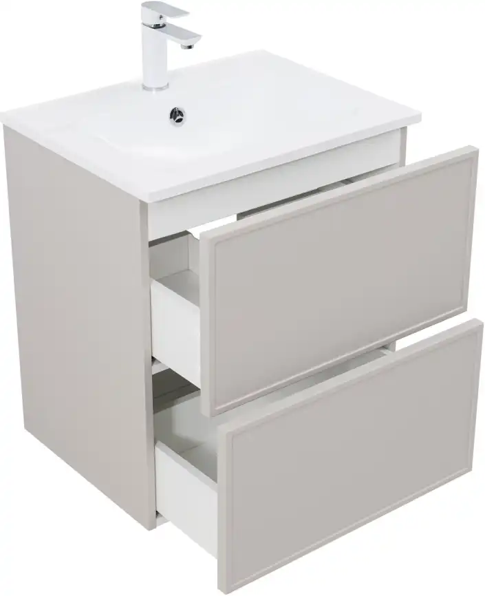 Тумба под раковину Aquanet Арт 60 бежевый, 343966 фото 4