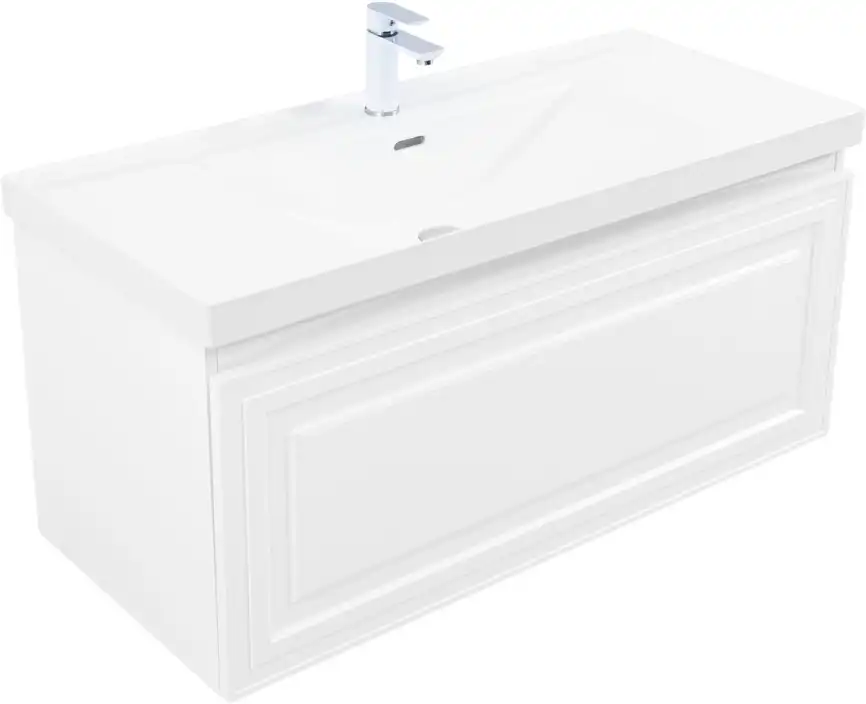 Тумба под раковину Aquanet Агата 110 белый сатин, 345484 фото 5