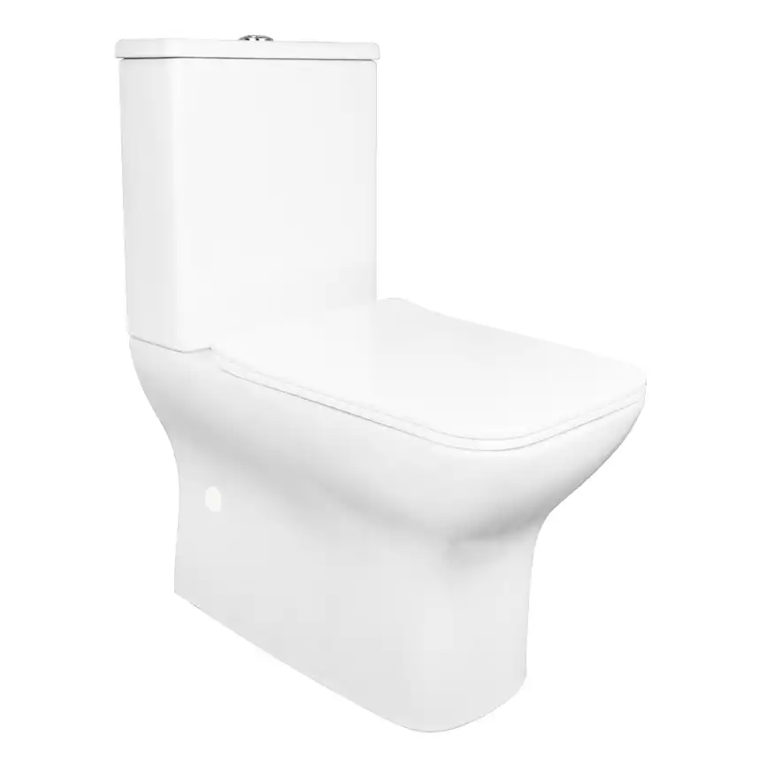 Унитаз-компакт Azario Fresco  AZ-8302 напольный, безободковый, с бачком и сидением микролифт, цвет белый фото 1