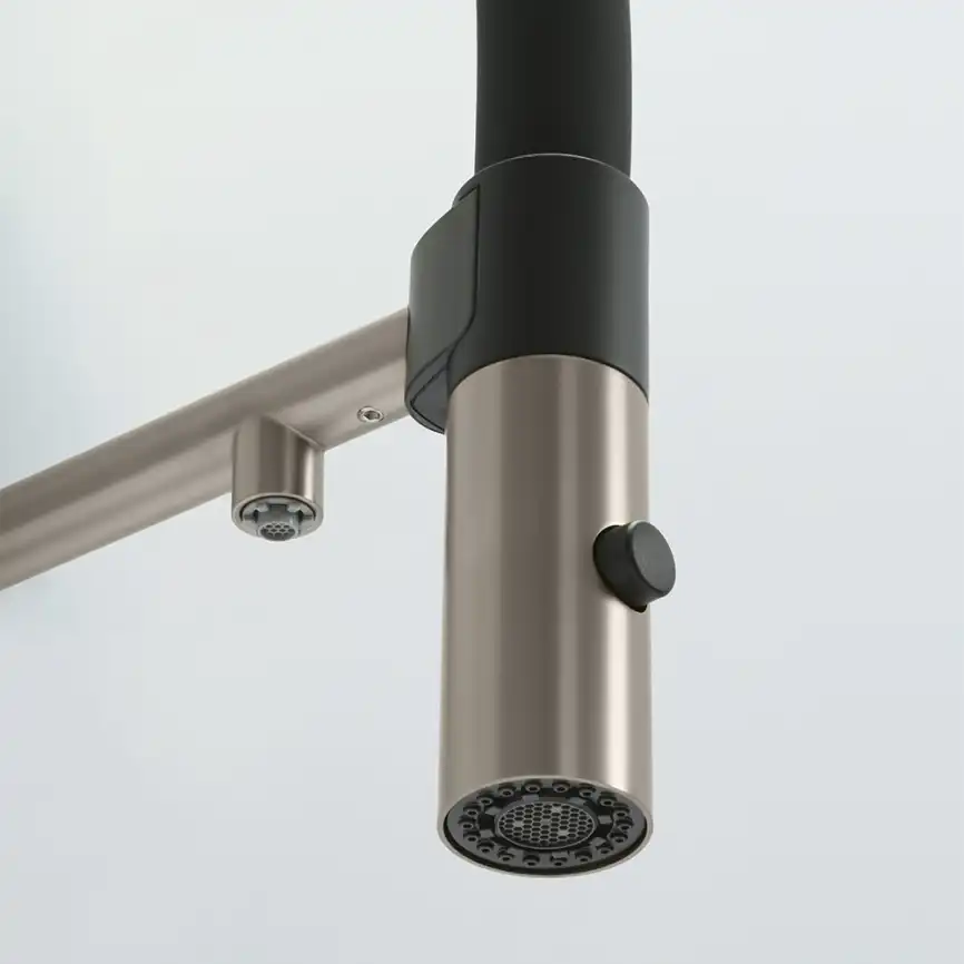 Смеситель для кухни с гибким изливом AVS PureRiver брашированный никель, 811-170-BN фото 6