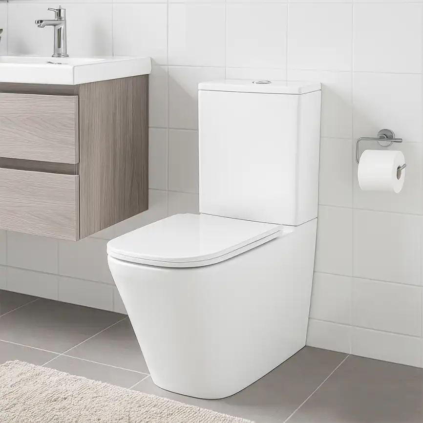 Унитаз-компакт Azario Terra AZ-6003-A напольный, безободковый, со смывом Торнадо, в комплекте с бачком и сиденьем микролифт, Белый глянцевый фото 12