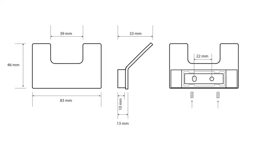Крючок двойной 8,3 см BEMETA NERO Черный матовый 135106030 фото 2