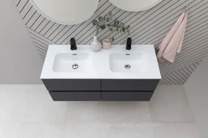 Раковина Aquanet Flat 120 254367 прямоугольная, Белая глянцевая фото 2