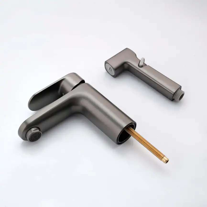 Смеситель для раковины Aquatek Ника AQ1812BGM, Оружейная сталь фото 6