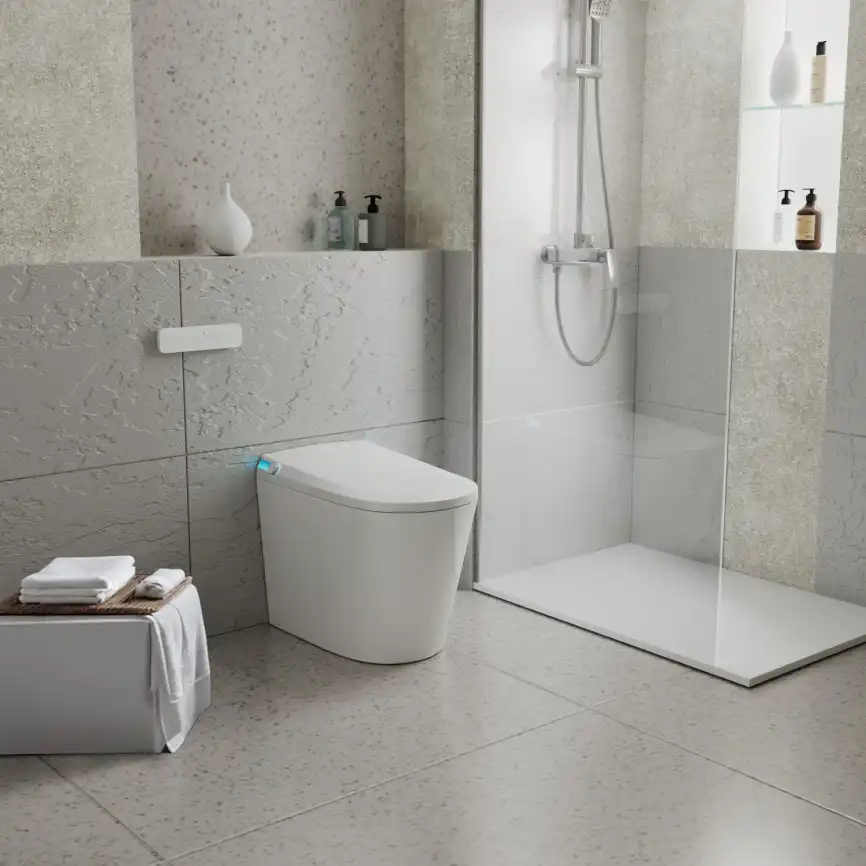 Электронный унитаз-биде Grossman Smart GR-PR-5702 приставной, с импульсным смывом, белый фото 8