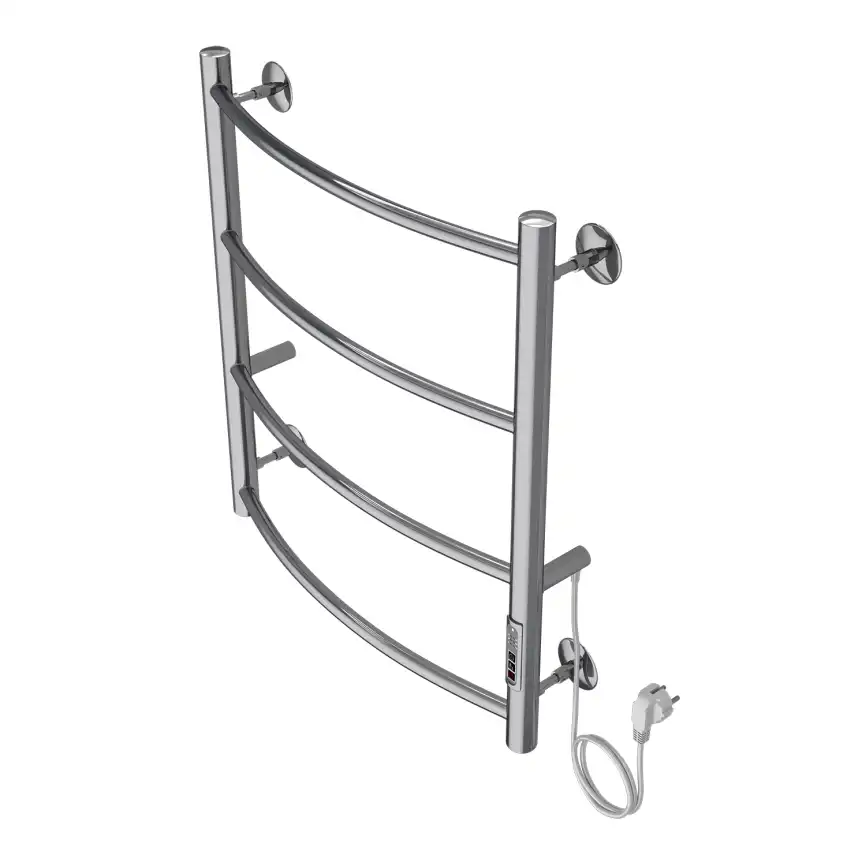 Полотенцесушитель электрический 50х60 Azario VERONA П4 AZ04856, диммер справа, Хром фото 3