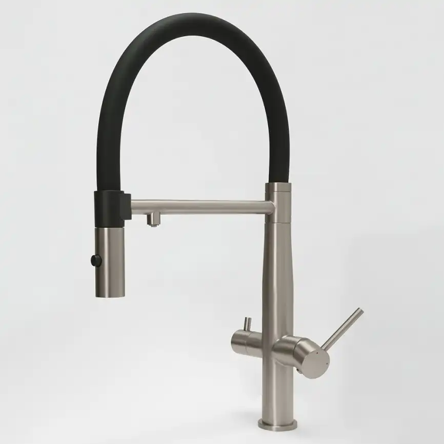 Смеситель для кухни с гибким изливом AVS PureRiver брашированный никель, 811-170-BN фото 4