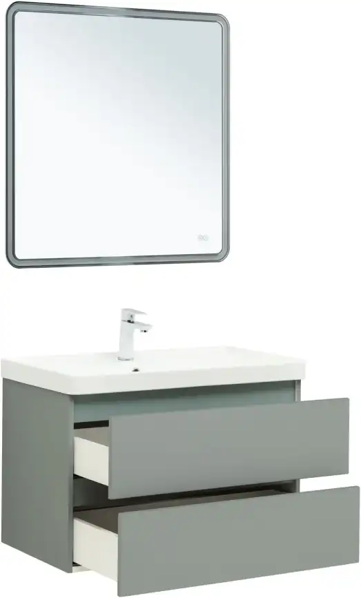 Тумба под раковину Aquanet Вега 2.0 80 мисти грин, подвесная, 337961 фото 6