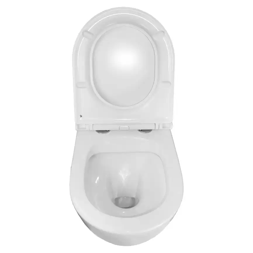 Унитаз подвесной Azario PRO PRO-0001 подвесной, безободковый, с сиденьем микролифт, Белый глянцевый фото 4