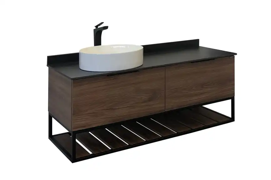 Тумба с умывальником Comforty Порто 120-1 Дуб темно-коричневый, 00-00000828 фото 2