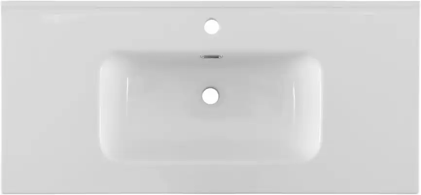 Раковина Aquanet Flat 120 254366 прямоугольная, Белая глянцевая фото 5