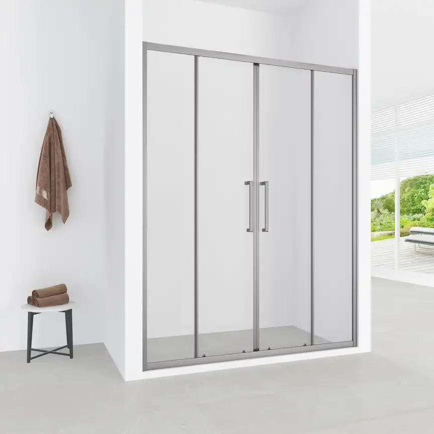 Душевая дверь Loranto 170 CS-AB04GG-170, профиль серый матовый, стекло Прозрачное фото 5