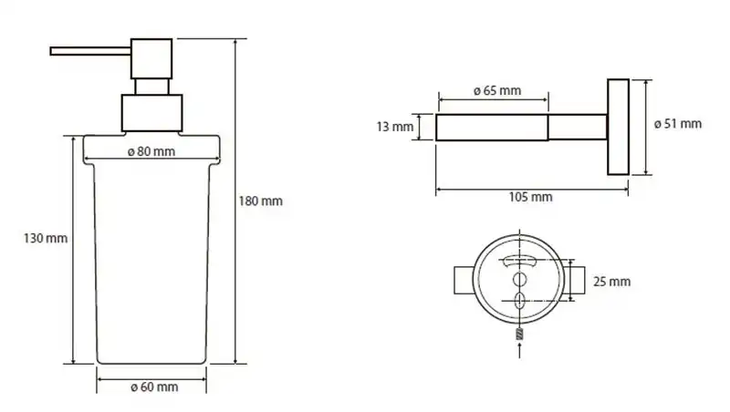 Настенный дозатор для жидкого мыла 8 см BEMETA OMEGA хром 104109017 фото 2