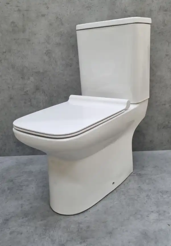 Унитаз-компакт Ceramalux WK-9125, безободковый, с бачком и сидением микролифт Белый фото 1