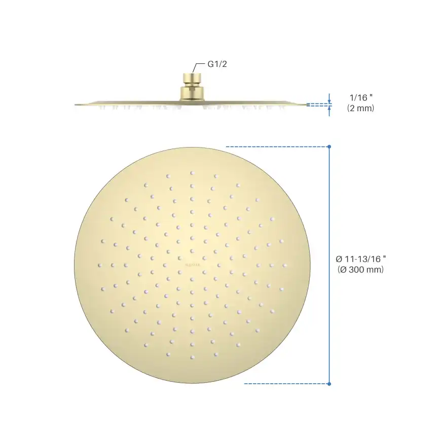 Верхний душ Aquatek  AQ2075BG, Золото матовое фото 8