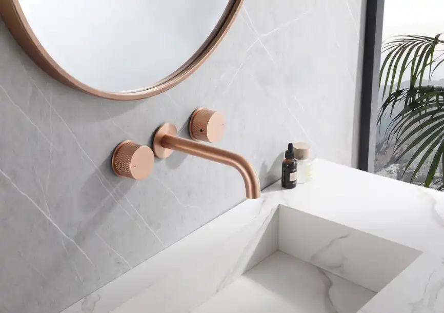 Смеситель для раковины Abber Wasser Kreis AF81122MRG встраиваемый, с внутренней частью, Золото матовое фото 2