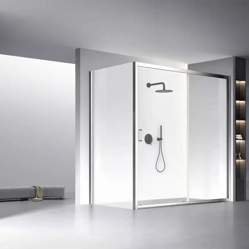 Душевой уголок Veconi Rovigo RV-060 190х80х195, профиль Хром, стекло прозрачное (RV060-19080-01-C5) фото 1