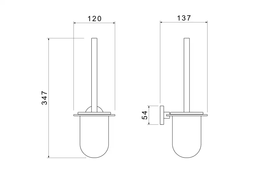 Ершик для унитаза Aquatek Оберон AQ4210BG, Золото матовое фото 2