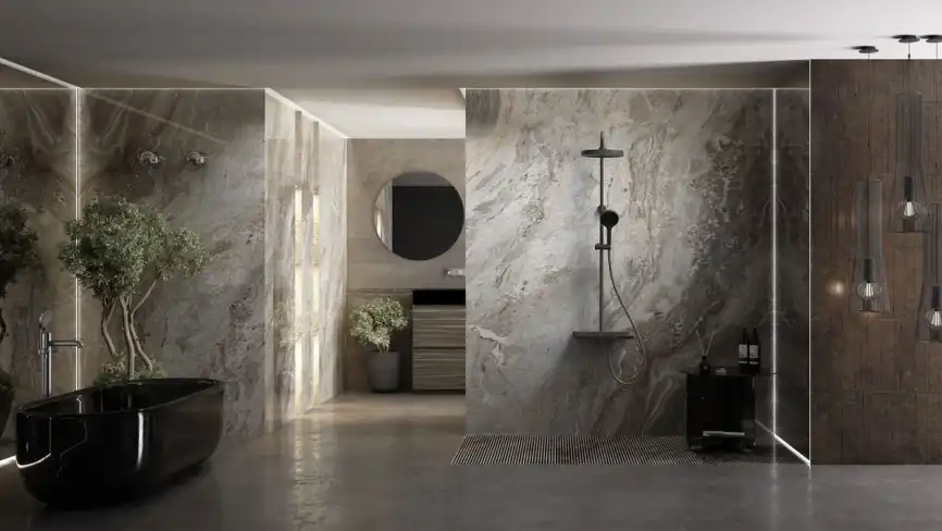 Душевая система  Vincea Inspire VSFS-3I12TMB VSFS-3I12TMB  с термостатом, черный матовый фото 2