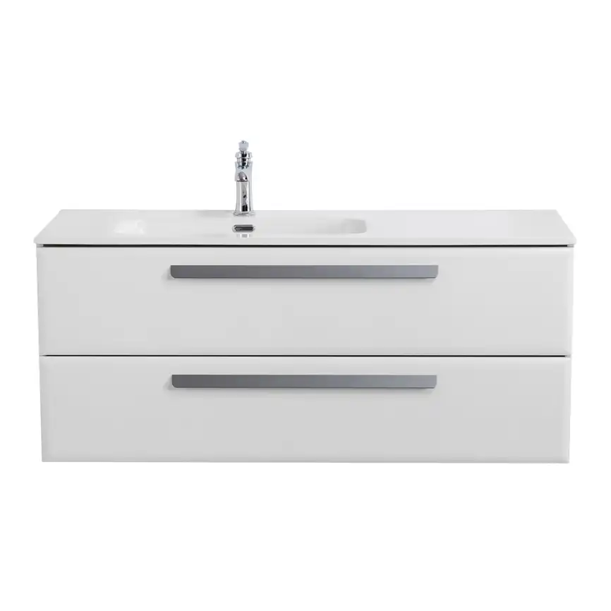 Тумба под раковину Cezares ECO-CER-N 120 см, ECO-CER-N-1200-2C-SO-BL-L (без ручек), Bianco Lucido фото 1