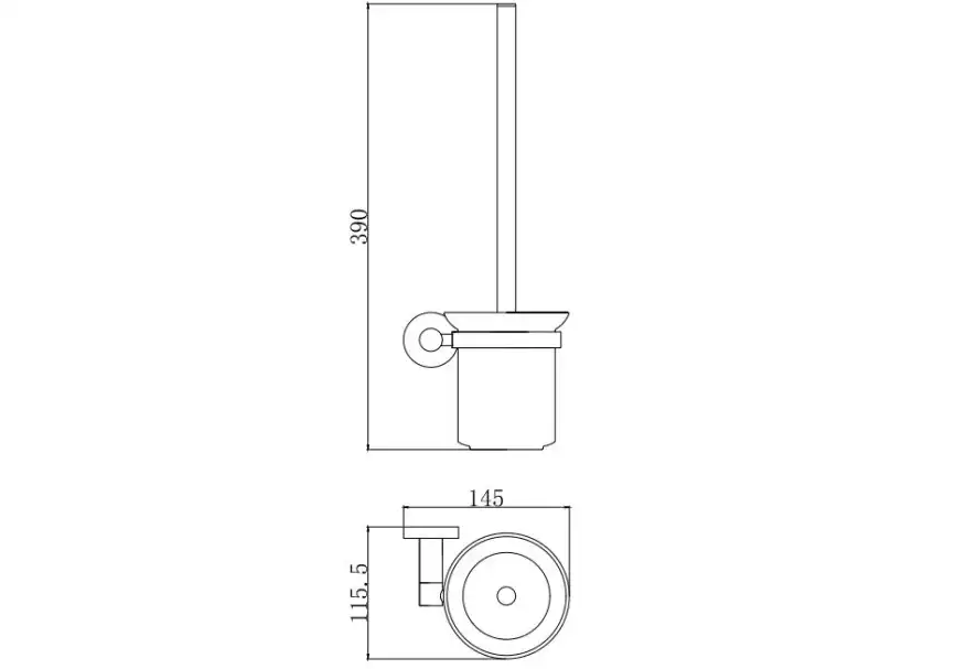 Ершик для унитаза Aquatek Вега AQ4010CR, Хром / Стекло матовое белое фото 2