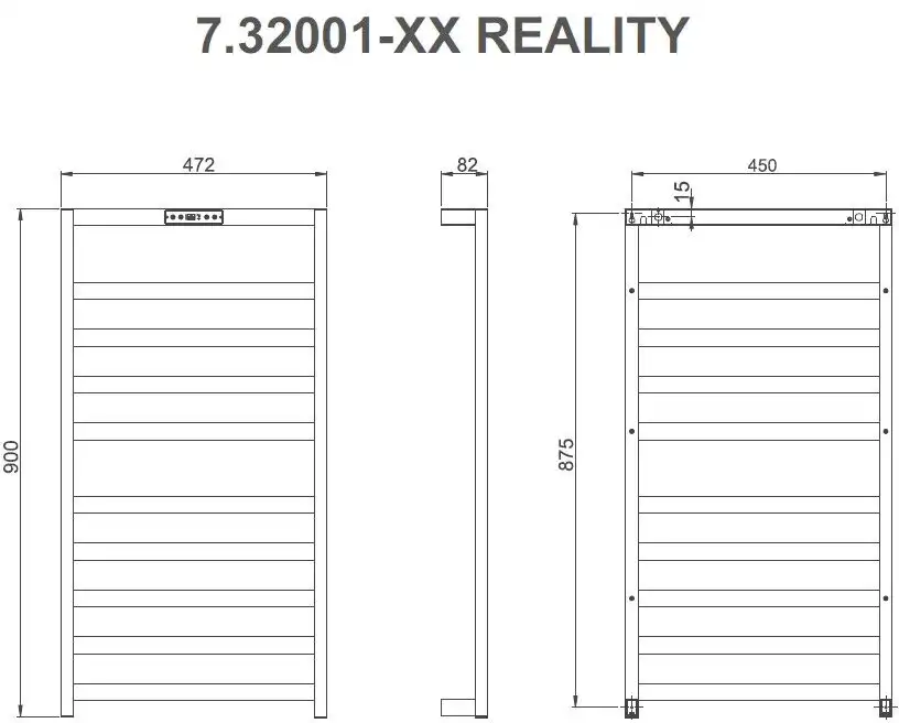 Полотенцесушитель электрический Allen Brau Reality 900х472 7.32001-GB золото брашированное фото 2