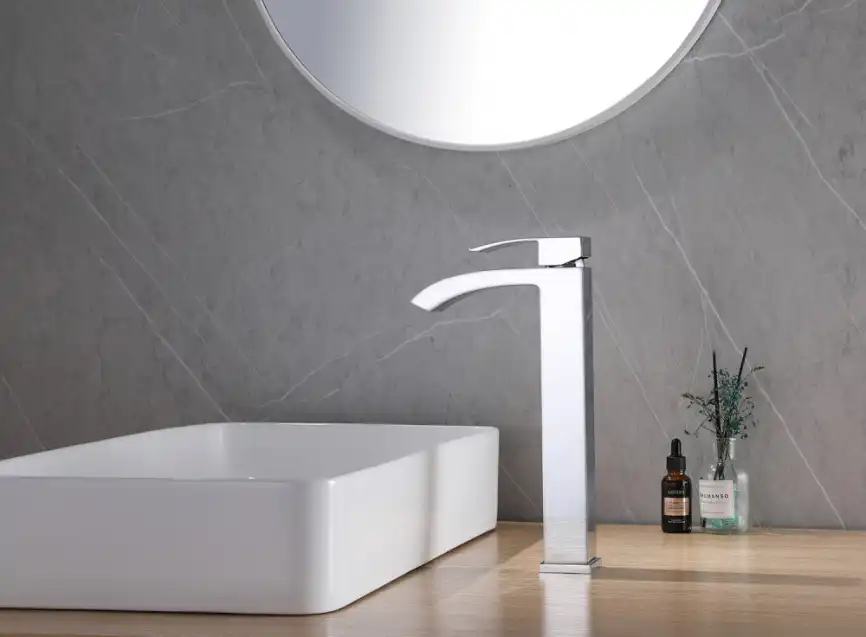 Смеситель для накладной раковины Abber Wasserfall AF8611, однорычажный, высокий, Хром фото 2