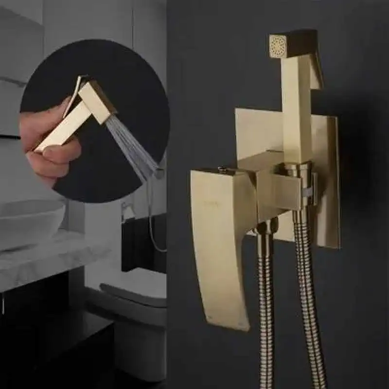 Гигиенический душ со смесителем Gappo G7207-4 встраиваемый, Бронза фото 1