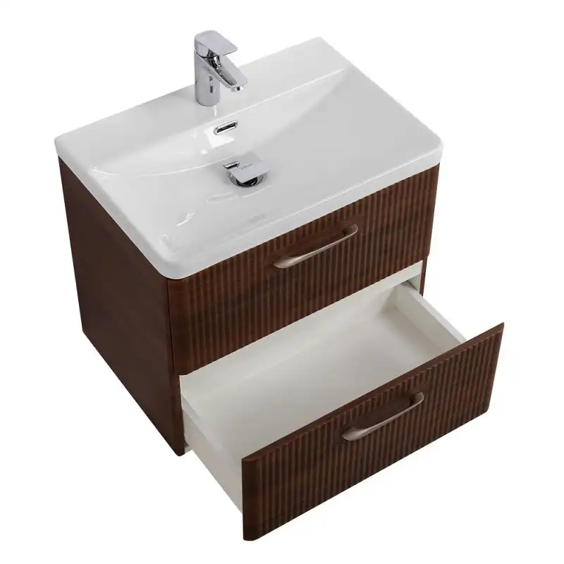 Тумба под раковину BelBagno DUE-800-2C-SO-NOCE-P подвесная Noce фото 4