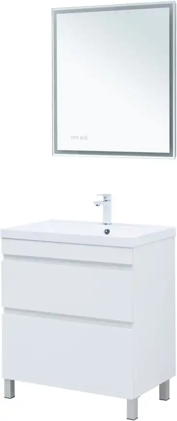 Тумба под раковину Aquanet Нота New 75 белый глянец, 344144 фото 4