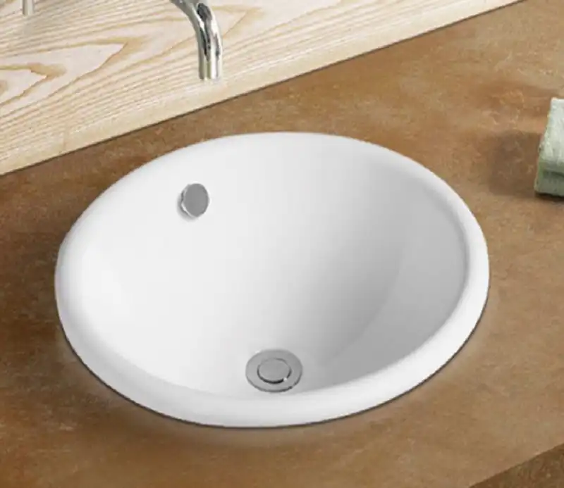 Умывальник CeramaLux 1203 500х420х215 Полувстраиваемая цвет Белый фото 3