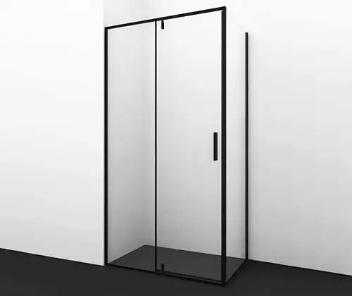 Душевой уголок WasserKRAFT Elbe 74P 90х100 74P18 профиль Черный стекло Прозрачное фото 1