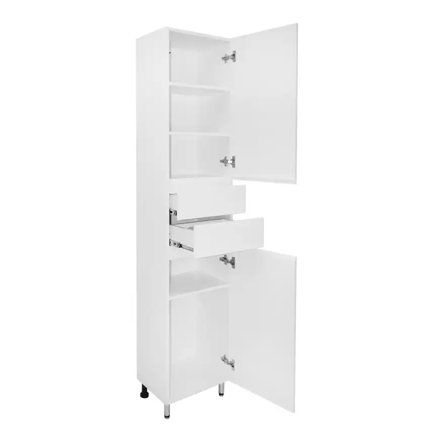 Шкаф-пенал Azario Эстима 40 CS00094559 правый напольный, Белый глянцевый фото 2