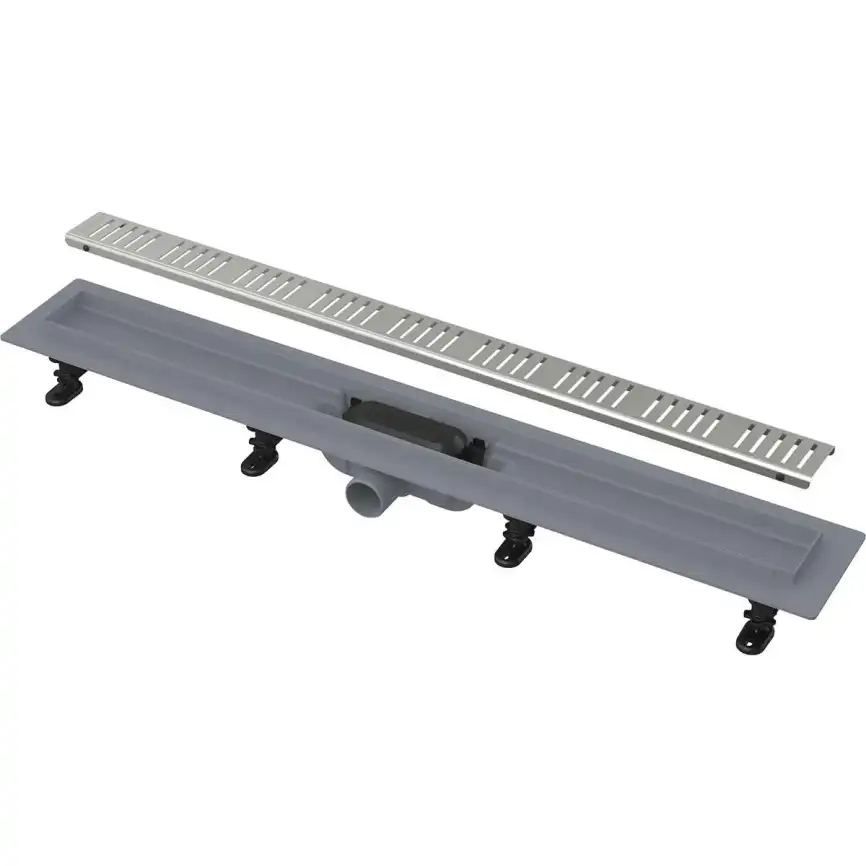 Душевой лоток AlcaPlast APZ10-750M Simple с перфорированной решеткой / Нержавеющая сталь фото 1