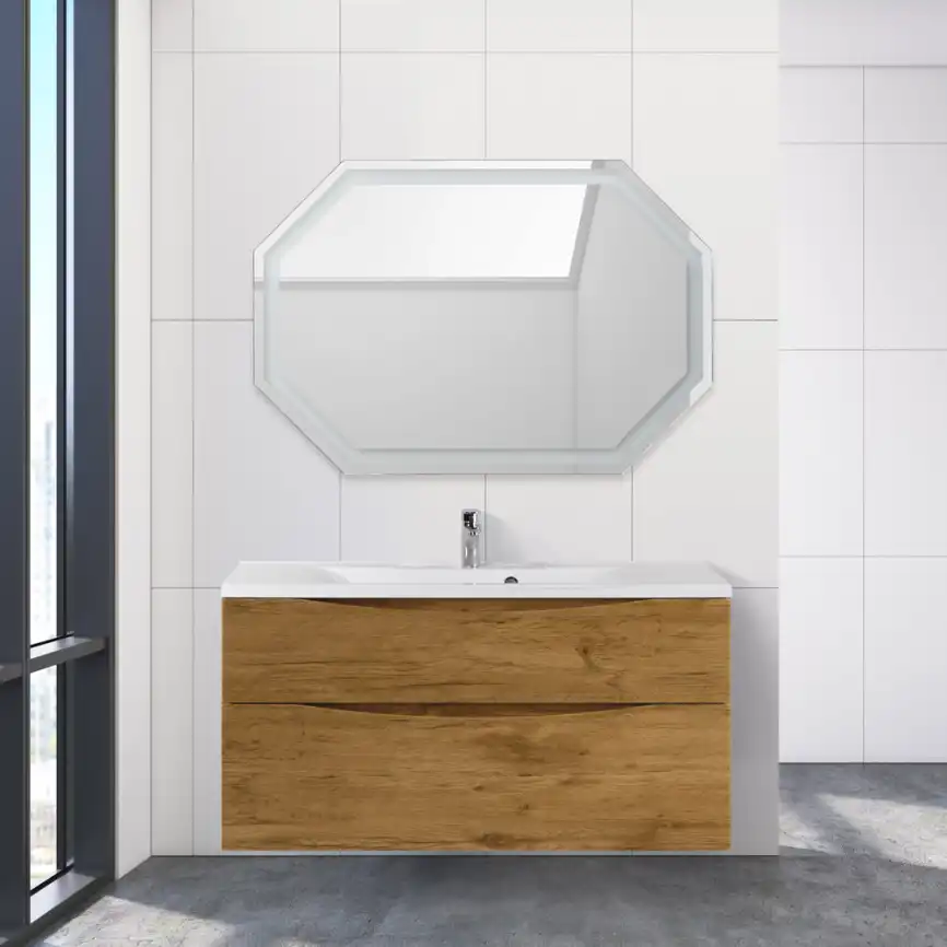 Тумба под раковину BelBagno MARINO-H60-1100-2C-SO-RN-P подвесная Rovere Nature фото 10