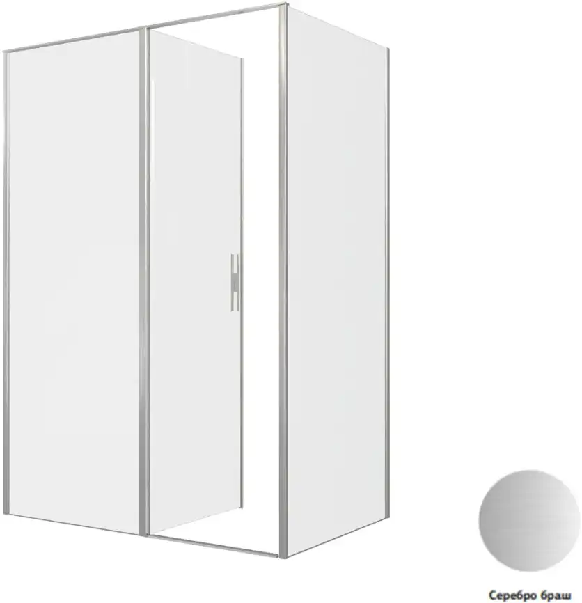 Душевой уголок Allen Brau Priority 140x90 3.31035.BA + 3.31044.BA серебро браш фото 4