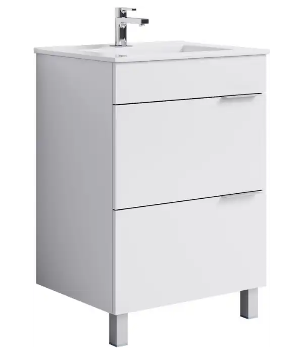 Тумба с раковиной напольная Aqwella Brig 60 см, Br.01.06/2/W, цвет Белый фото 1