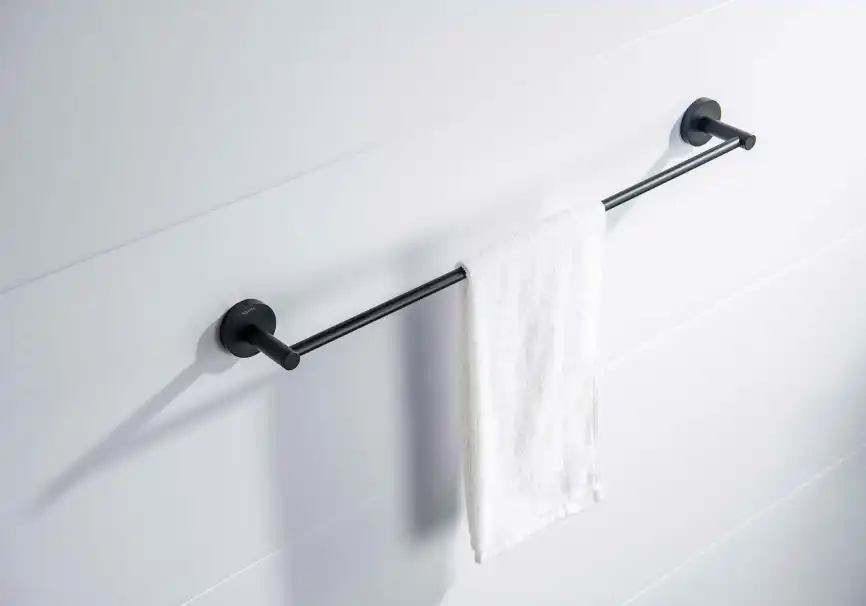 Держатель полотенец 600 мм Aquatek Европа AQ4114MB, Черный матовый фото 4