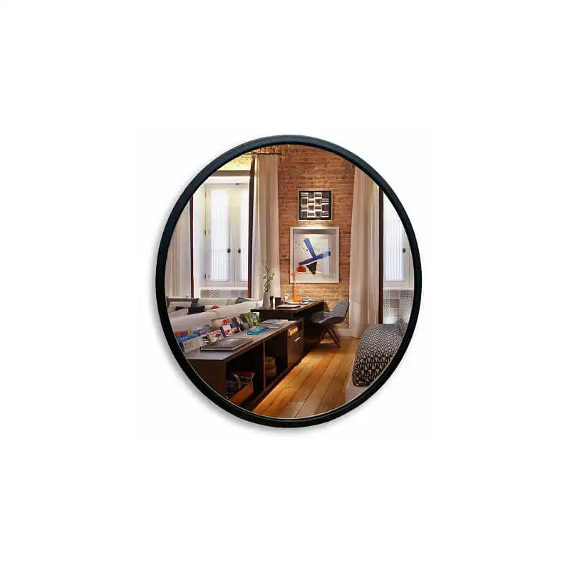 Зеркало AVS Мид 77 см рама металл, черное фото 4