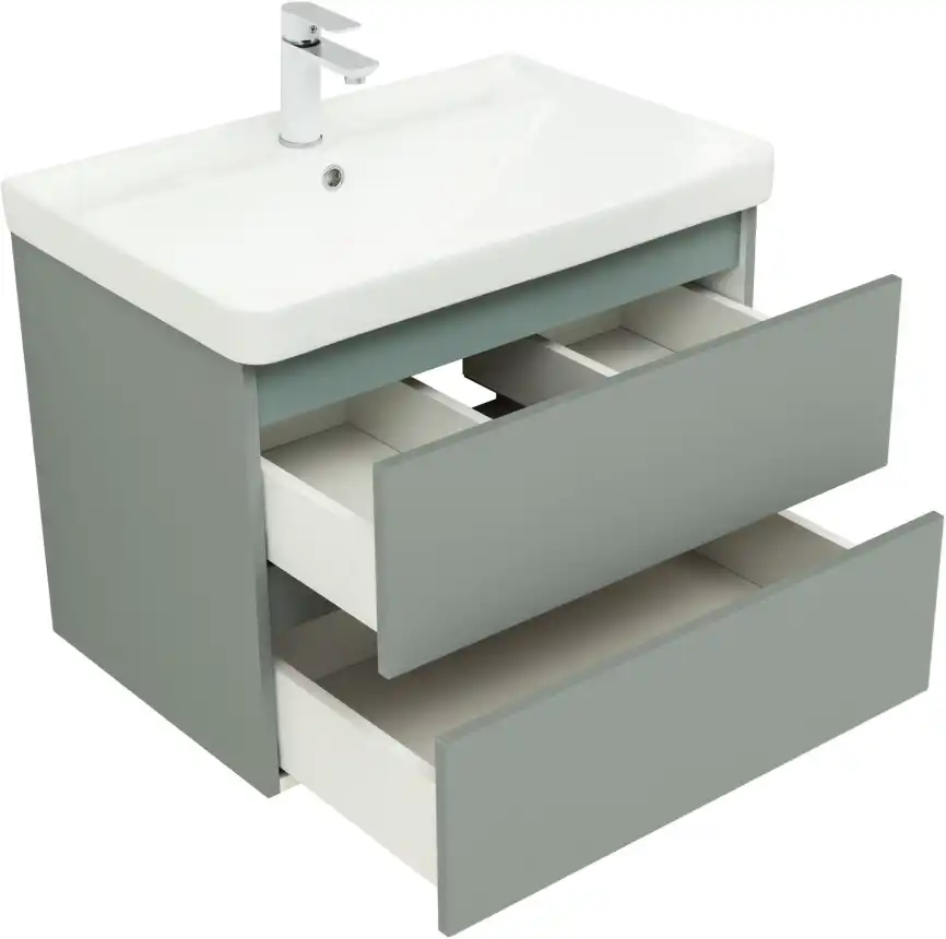 Тумба под раковину Aquanet Вега 2.0 70 мисти грин, подвесная, 337960 фото 4